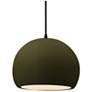 1_Radiance 10"W Matte Green Frame Matte Black Medium Globe Black Cord Pe