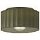 Radiance 10"W Matte Green Medium Gear Outdoor Flush.Mount