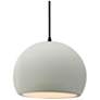 1_Radiance 10"W Matte White Frame Matte Black Globe Black Cord LED Penda
