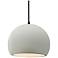 Radiance 10"W Matte White Frame Matte Black Globe Black Cord LED Penda