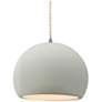 1_Radiance 10"W Matte White Frame Nickel Globe Beige Twisted Cord LED Pe