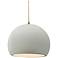 Radiance 10"W Matte White Frame Nickel Globe Beige Twisted Cord LED Pe