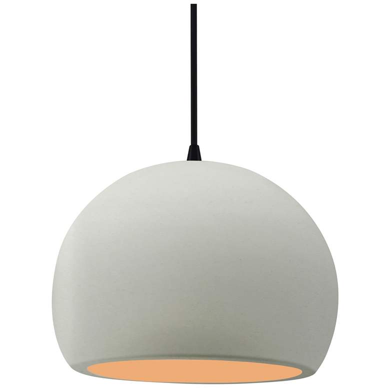 Image 1 Radiance 10"W Matte White/Gold Frame Matte Black Globe Black Cord Pend