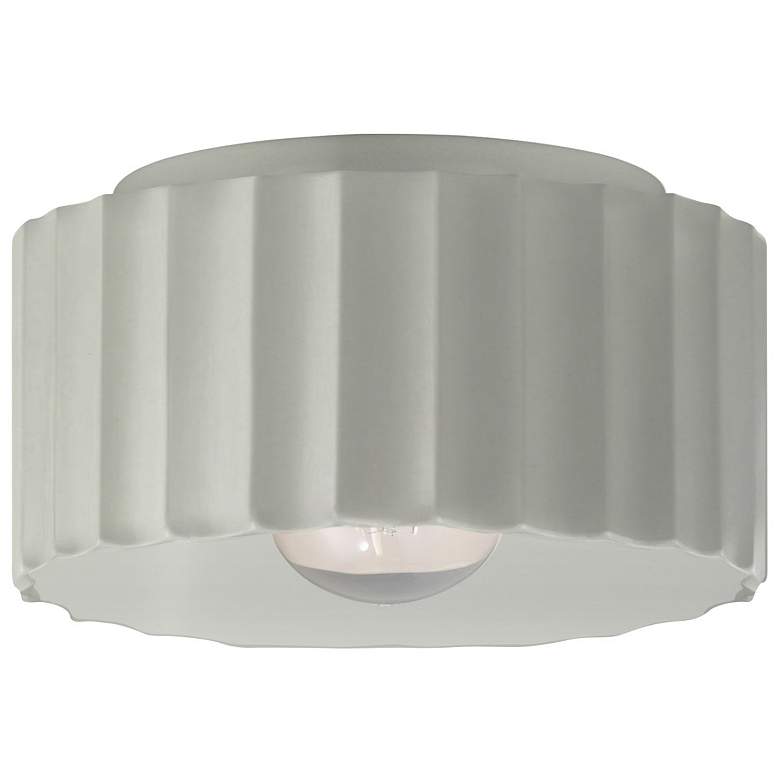 Image 1 Radiance 10"W Matte White Medium Gear Outdoor Flush.Mount