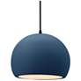 1_Radiance 10"W Midnight Frame Matte Black Globe Black Cord LED Pendant