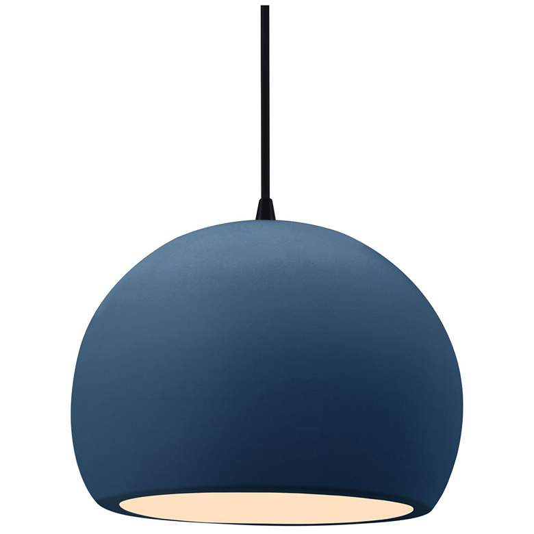 Image 1 Radiance 10"W Midnight/White Frame Matte Black Globe Black Cord LED Pe