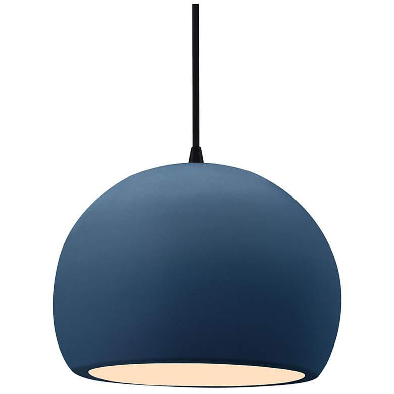 Image 1 Radiance 10"W Midnight/White Frame Matte Black Globe Black Cord Pendan