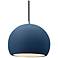 Radiance 10"W Midnight/White Frame Nickel Globe Black Cord LED Pendant