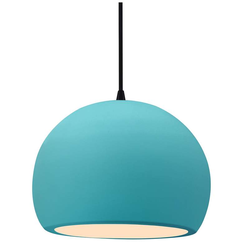 Image 1 Radiance 10"W Reflecting Pool Frame Matte Black Globe Black Cord Penda