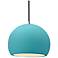 Radiance 10"W Reflecting Pool Frame Nickel Globe Black Cord LED Pendan