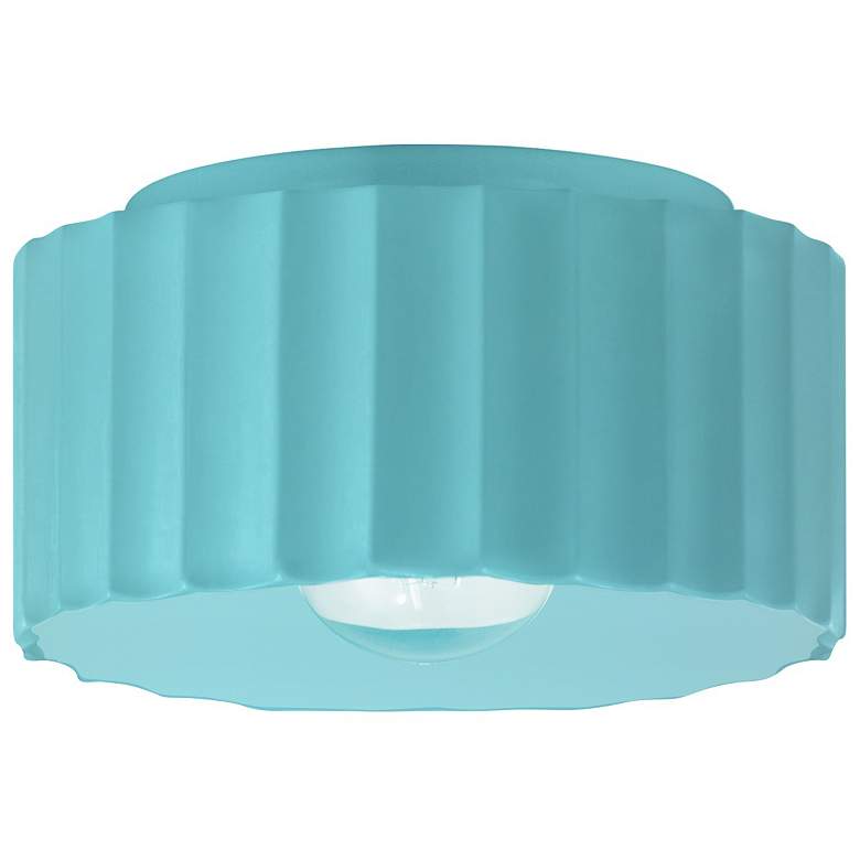 Image 1 Radiance 10"W Reflecting Pool Medium Gear Outdoor Flush.Mount
