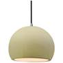 1_Radiance 10"W Vanilla Gloss Frame Nickel Globe Black Cord LED Pendant