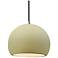 Radiance 10"W Vanilla Gloss Frame Nickel Globe Black Cord LED Pendant