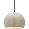 Radiance 10"W White Crackle Frame Matte Black Globe Black Cord LED Pen