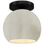 Radiance 10"W White Crackle Frame Matte Black Metal Medium Globe Semi.