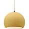 Radiance 10"W Yellow Frame Matte Black Globe Beige Twisted Cord LED Pe