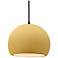 Radiance 10"W Yellow Frame Matte Black Medium Globe Black Cord LED Pen
