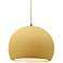 Radiance 10"W Yellow Frame Nickel Globe Beige Twisted Cord LED Pendant