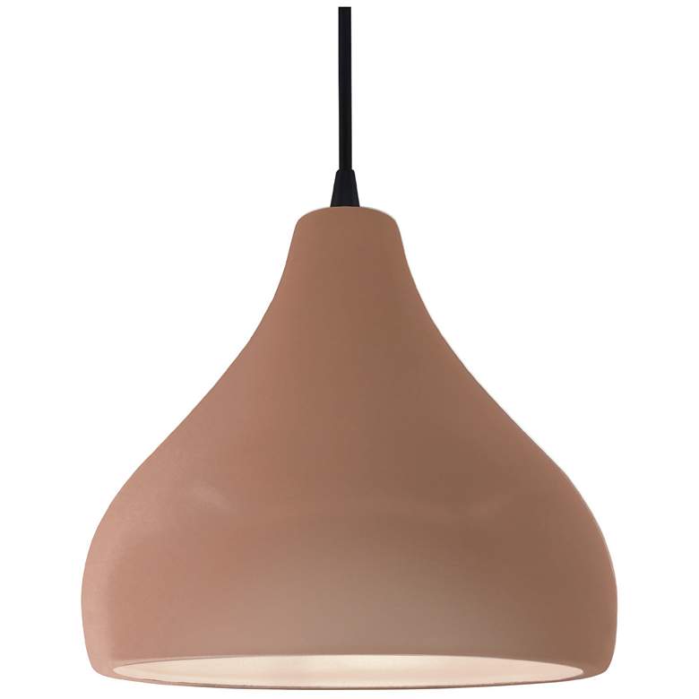 Image 1 Radiance 11.5"W Adobe Frame Matte Black Droplet Black Cord LED Pendant