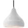 Radiance 11.5"W Bisque Frame Brushed Nickel Droplet Black Cord Pendant
