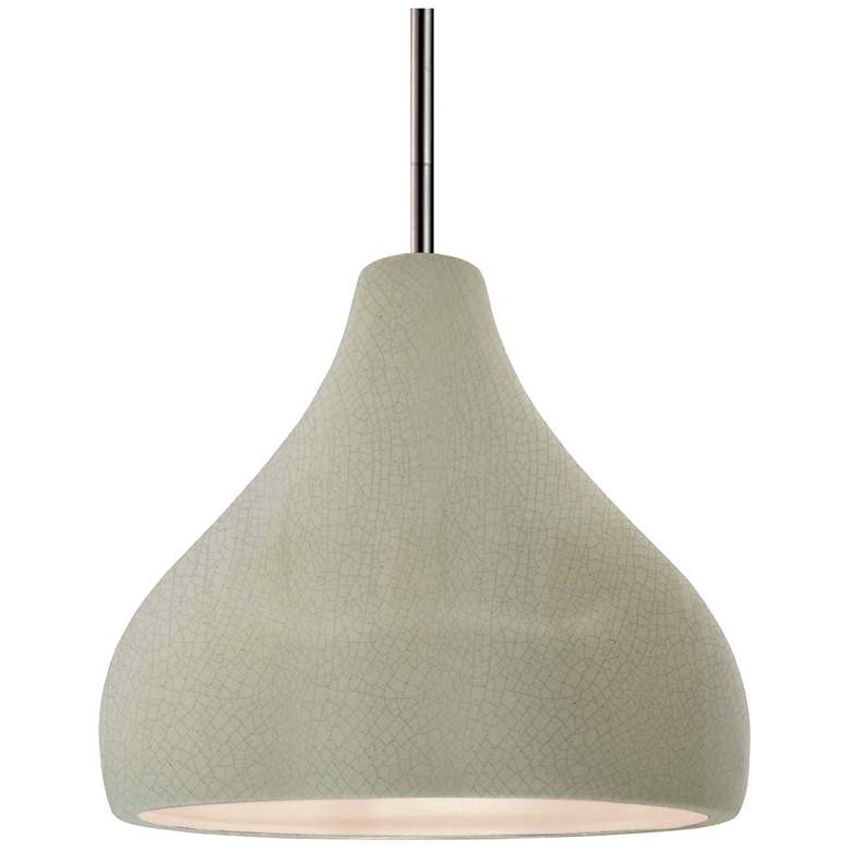Image 1 Radiance 11.5"W Celadon Frame Brushed Nickel Droplet Rigid Stem Kit Pe