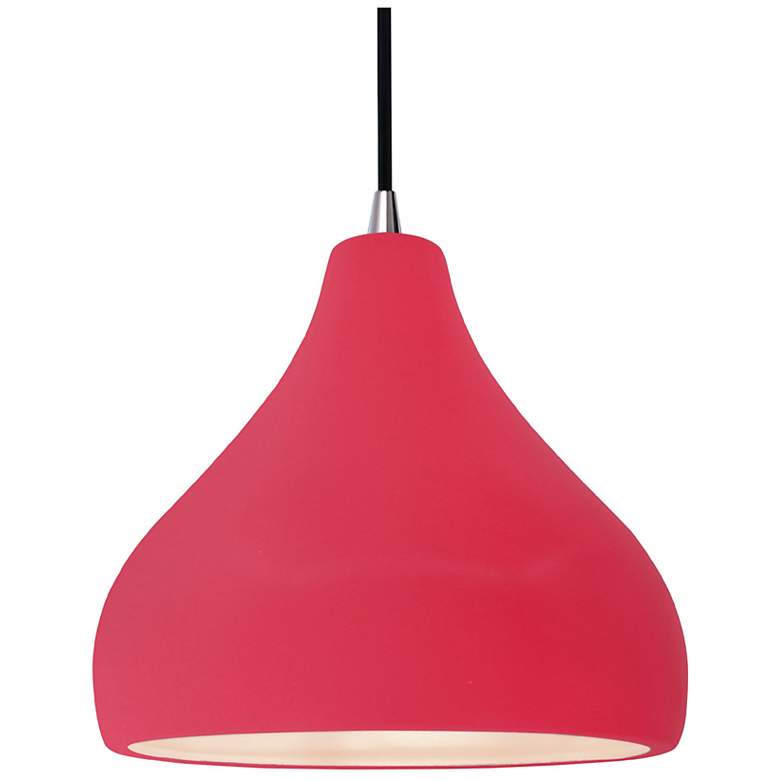Image 1 Radiance 11.5"W Cerise Frame Brushed Nickel Droplet Black Cord LED Pen