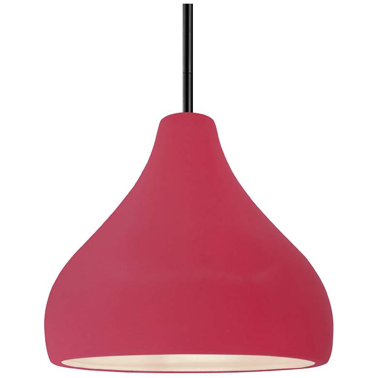 Image 1 Radiance 11.5"W Cerise Frame Matte Black Droplet Rigid Stem Kit LED Pe