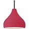 Radiance 11.5"W Cerise Frame Matte Black Droplet Rigid Stem Kit Pendan