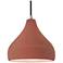 Radiance 11.5"W Clay Frame Brushed Nickel Droplet Black Cord LED Penda