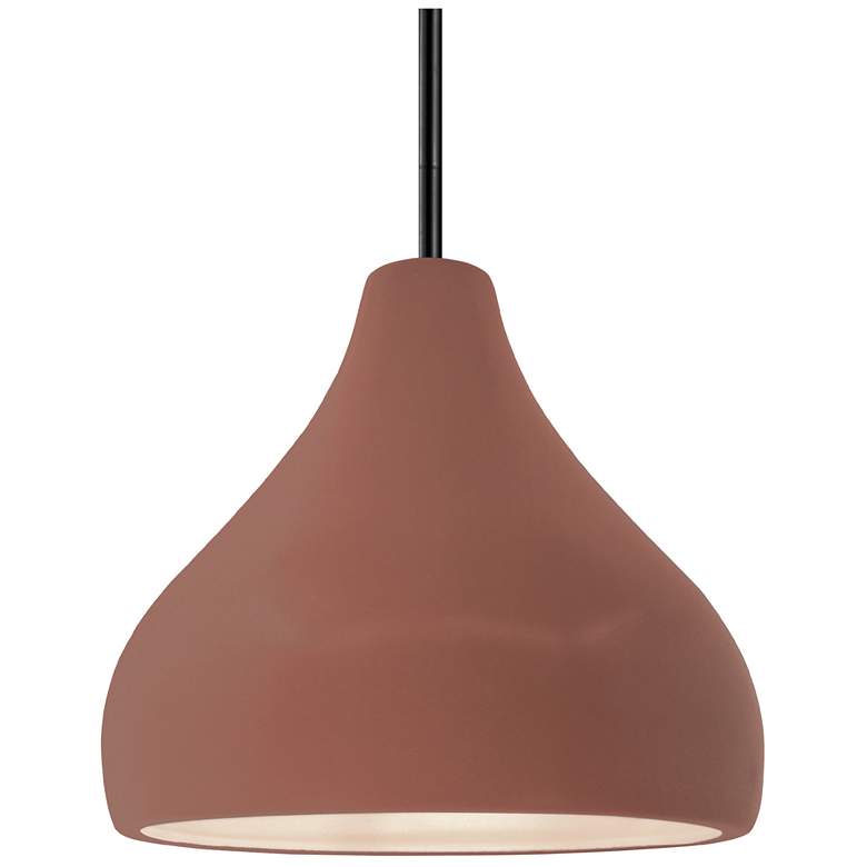 Image 1 Radiance 11.5"W Clay Frame Matte Black Droplet Rigid Stem Kit LED Pend