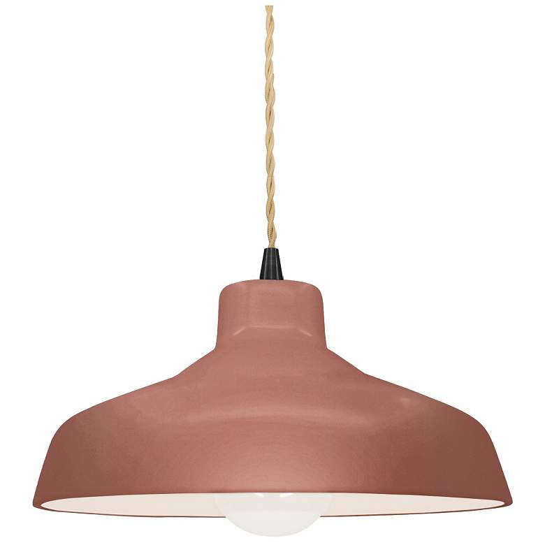 Image 1 Radiance 11.5"W Clay Frame Matte Black Small Loft Beige Twisted LED Pe