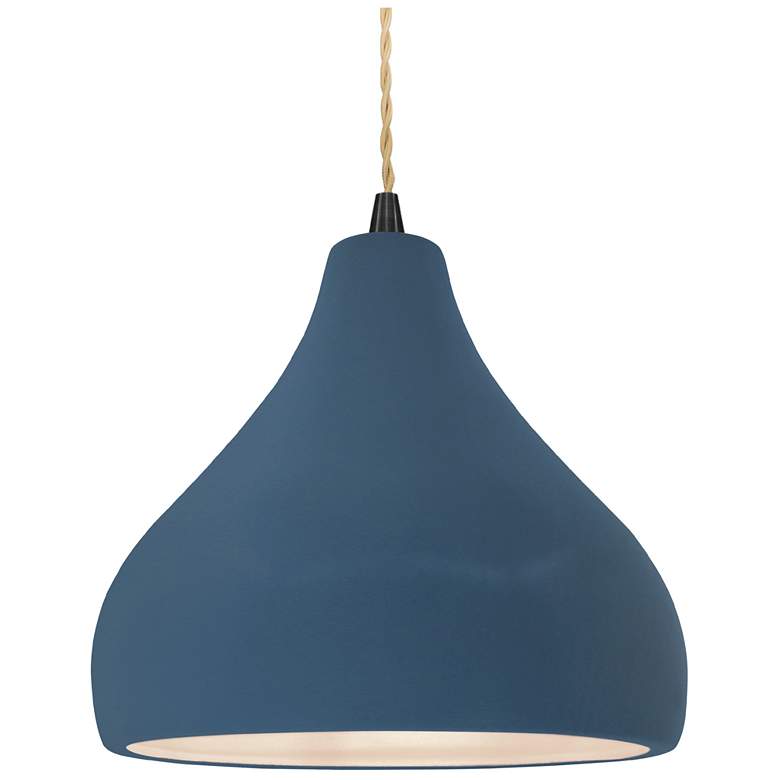 Image 1 Radiance 11.5"W Droplet Black Beige Cord Pendant w/ Midnight Sky Shade