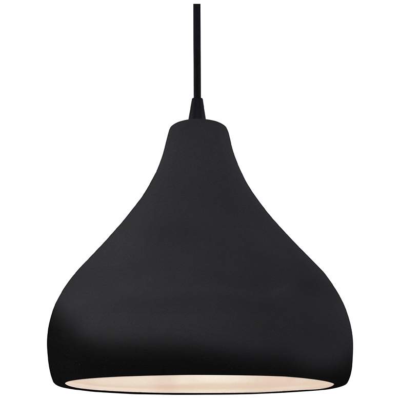 Image 1 Radiance 11.5"W Gloss Black Frame Matte Black Droplet Black Cord Penda