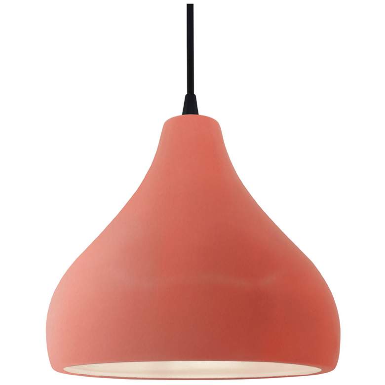 Image 1 Radiance 11.5"W Gloss Blush Frame Matte Black Droplet Black Cord Penda