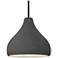 Radiance 11.5"W Gloss Grey Frame Matte Black Droplet Rigid Stem Kit Pe