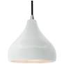 1_Radiance 11.5"W Gloss White Frame Matte Black Droplet Black Cord Penda