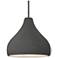 Radiance 11.5"W Grey Frame Nickel Droplet Rigid Stem Kit Pendant