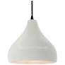 1_Radiance 11.5"W Matte White Frame Matte Black Droplet Black Cord Penda