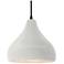 Radiance 11.5"W Matte White Frame Matte Black Droplet Black Cord Penda