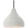Radiance 11.5"W Matte White Frame Nickel Droplet Rigid Stem Kit Pendan