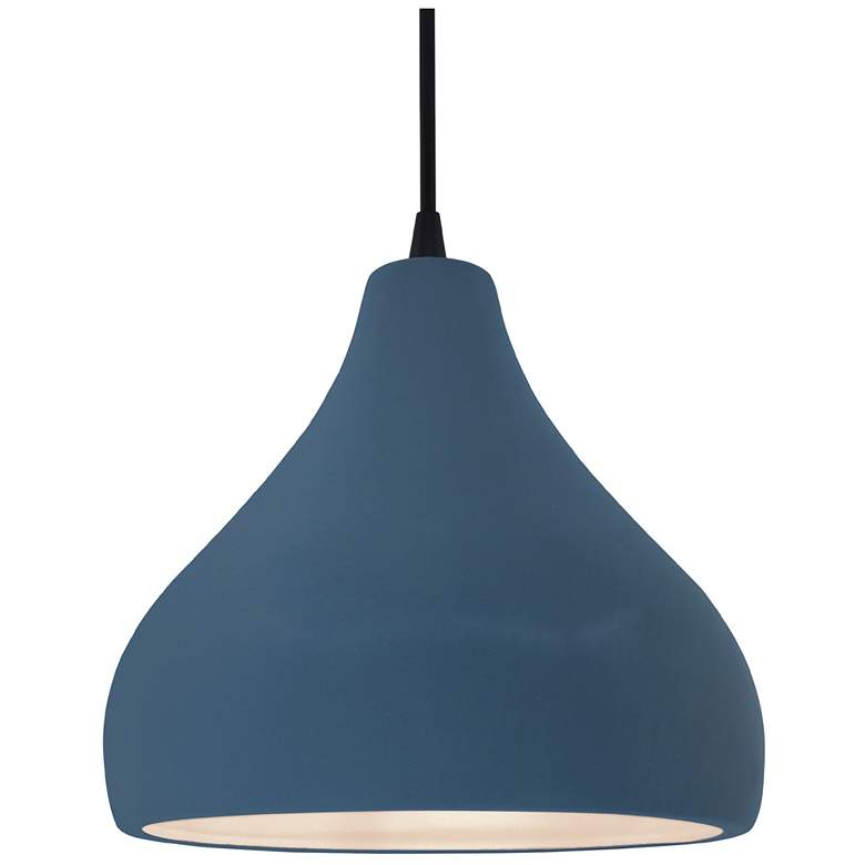 Image 1 Radiance 11.5"W Midnight Frame Matte Black Droplet Black Cord LED Pend