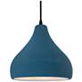 1_Radiance 11.5"W Midnight Frame Matte Black Droplet Black Cord Pendant