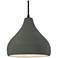 Radiance 11.5"W Pewter Green Frame Matte Black Droplet Black Cord Pend