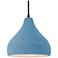 Radiance 11.5"W Sky Blue Frame Matte Black Droplet Black Cord Pendant