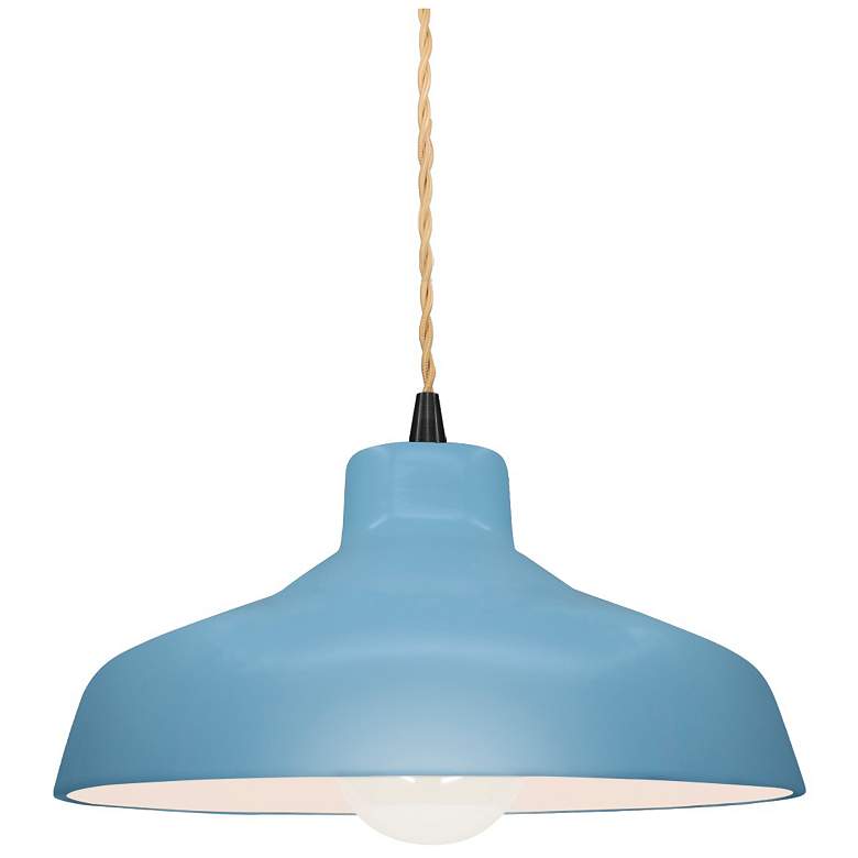 Image 1 Radiance 11.5"W Sky Blue Frame Matte Black Small Loft Beige Twisted Pe