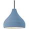 Radiance 11.5"W Sky Blue Frame Nickel Droplet Rigid Stem Kit Pendant