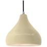 1_Radiance 11.5"W Vanilla Gloss Frame Nickel Droplet Black Cord Pendant