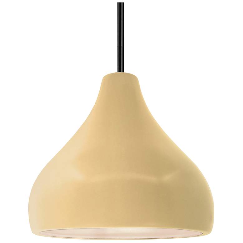 Image 1 Radiance 11.5"W Yellow Frame Matte Black Droplet Rigid Stem Kit LED Pe