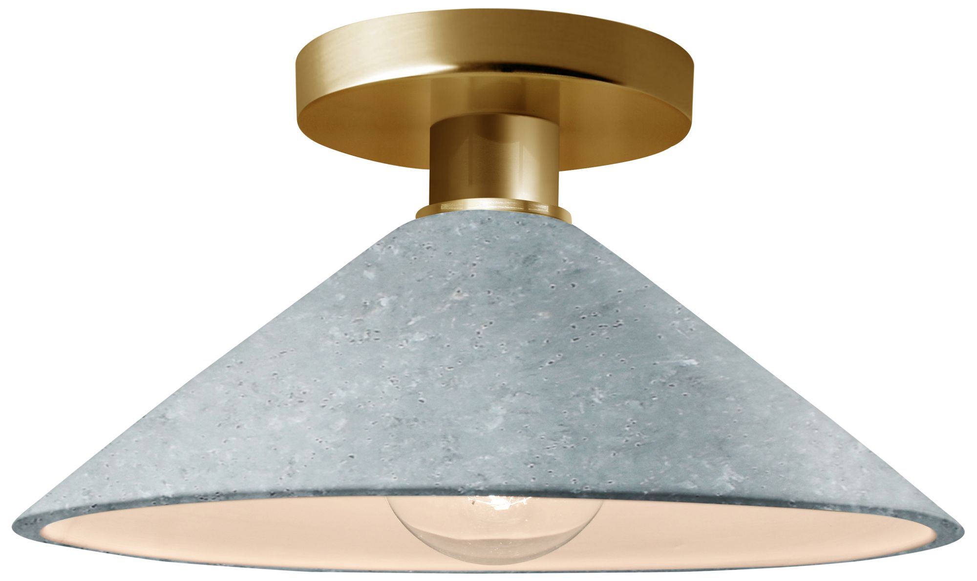 Radiance 11.75" Flare Polished Brass Metal Semiflush Made to Order