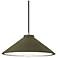 Radiance 11.75"W Matte Green And Nickel Black Cord Flare Pendant